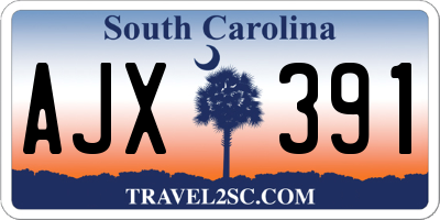 SC license plate AJX391