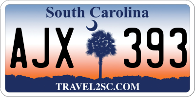 SC license plate AJX393