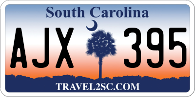 SC license plate AJX395