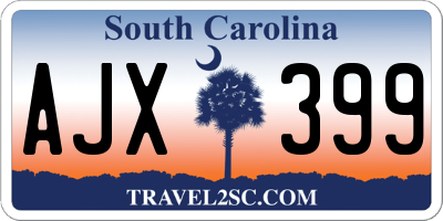 SC license plate AJX399