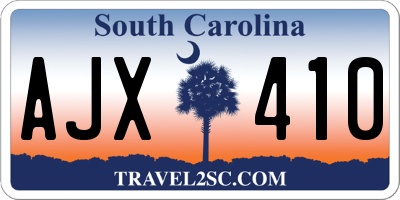 SC license plate AJX410
