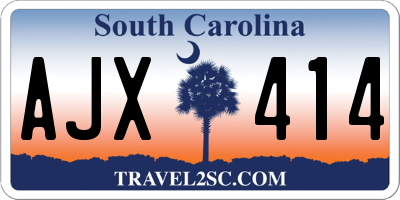 SC license plate AJX414