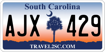 SC license plate AJX429