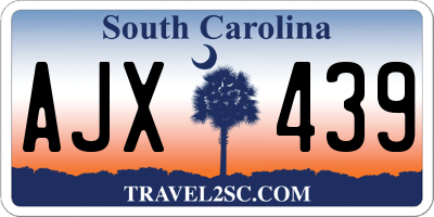 SC license plate AJX439