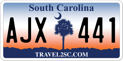 SC license plate AJX441