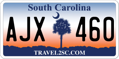 SC license plate AJX460
