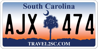 SC license plate AJX474