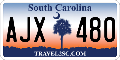 SC license plate AJX480