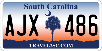 SC license plate AJX486