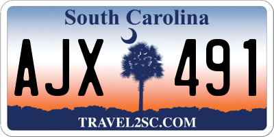 SC license plate AJX491