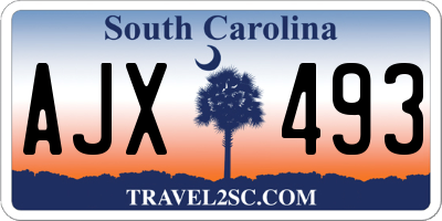 SC license plate AJX493