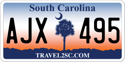 SC license plate AJX495