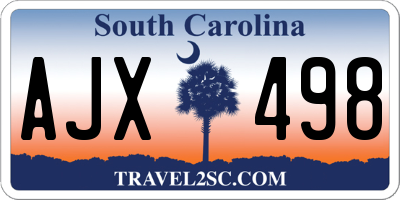 SC license plate AJX498
