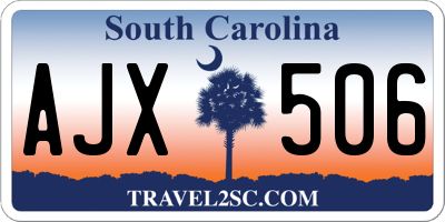 SC license plate AJX506