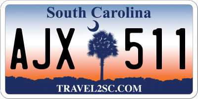 SC license plate AJX511