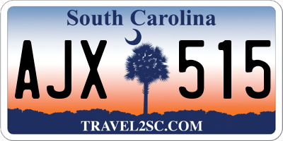 SC license plate AJX515