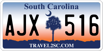 SC license plate AJX516