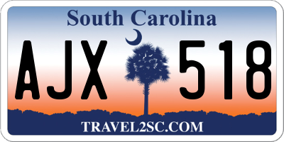 SC license plate AJX518