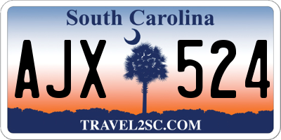 SC license plate AJX524
