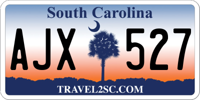SC license plate AJX527