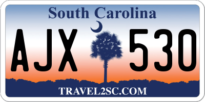 SC license plate AJX530