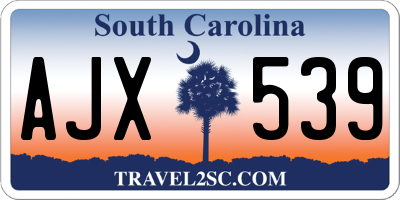 SC license plate AJX539
