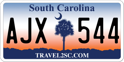 SC license plate AJX544