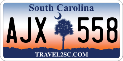 SC license plate AJX558