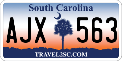 SC license plate AJX563