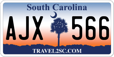SC license plate AJX566