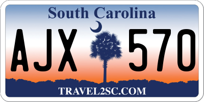 SC license plate AJX570