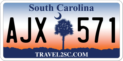 SC license plate AJX571