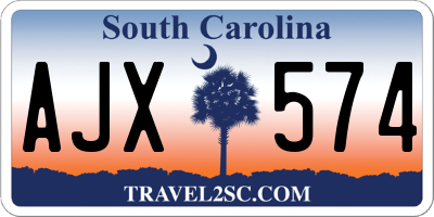 SC license plate AJX574