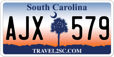 SC license plate AJX579