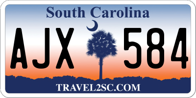 SC license plate AJX584