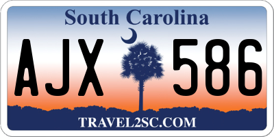 SC license plate AJX586