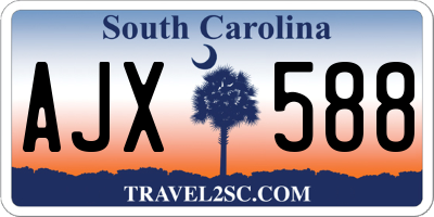 SC license plate AJX588