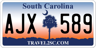 SC license plate AJX589