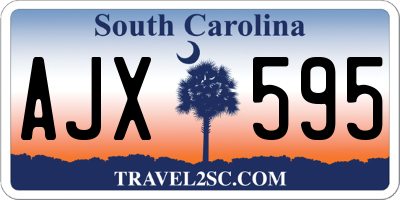 SC license plate AJX595