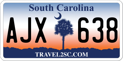 SC license plate AJX638