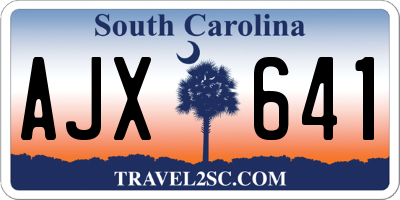 SC license plate AJX641