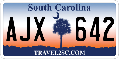 SC license plate AJX642