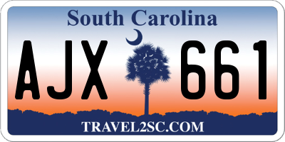 SC license plate AJX661