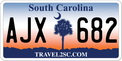 SC license plate AJX682