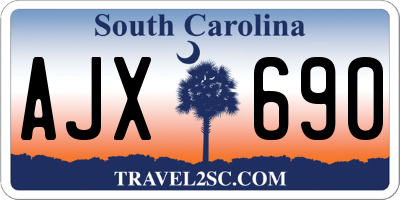 SC license plate AJX690