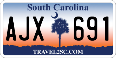 SC license plate AJX691