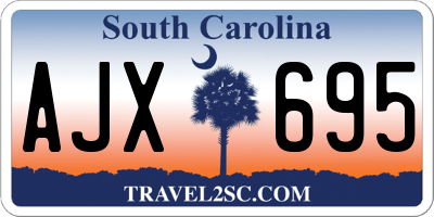 SC license plate AJX695