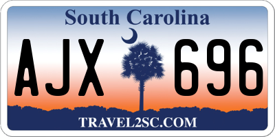 SC license plate AJX696