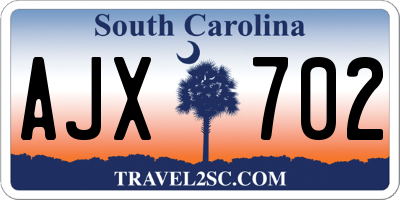 SC license plate AJX702