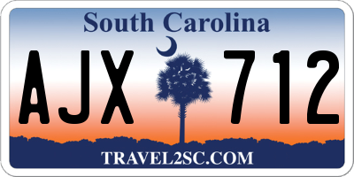 SC license plate AJX712
